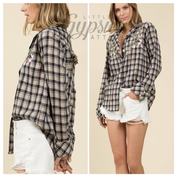 POL DISCOUNTED Girl Grunge Plaid Top - Picture 5 of 14